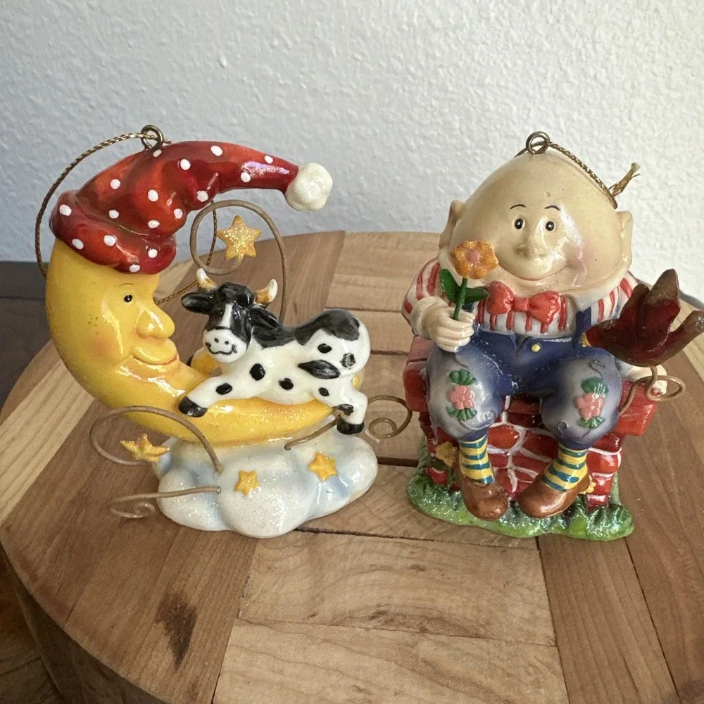 St Nicholas Square Novelty Nursery Rhyme Character Christmas Ornaments Set of 4